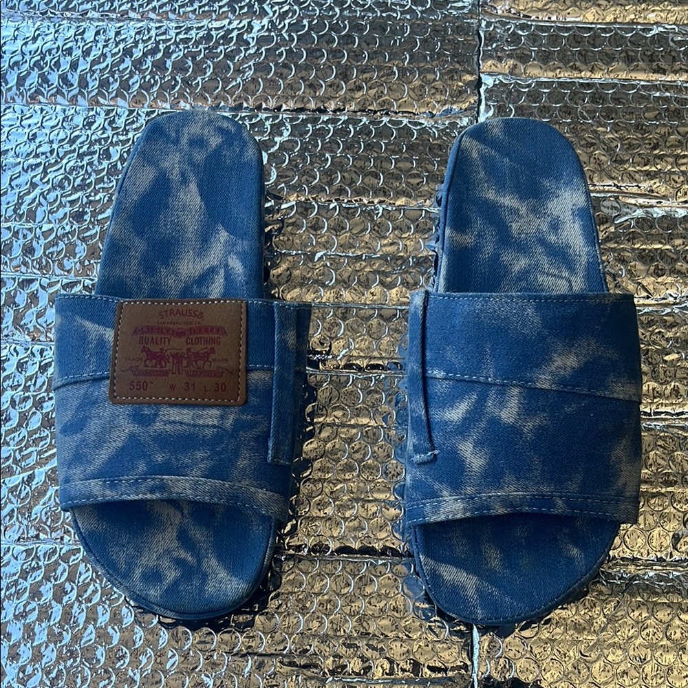 Strauss Stylish Blue womans Slide Sandals